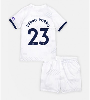 Tottenham Hotspur Pedro Porro #23 Hemmakläder Barn 2023-24 Kortärmad (+ Korta byxor)